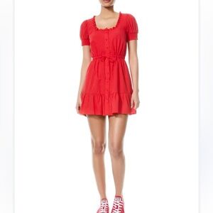 Alice + Olivia Red Mini Dress
